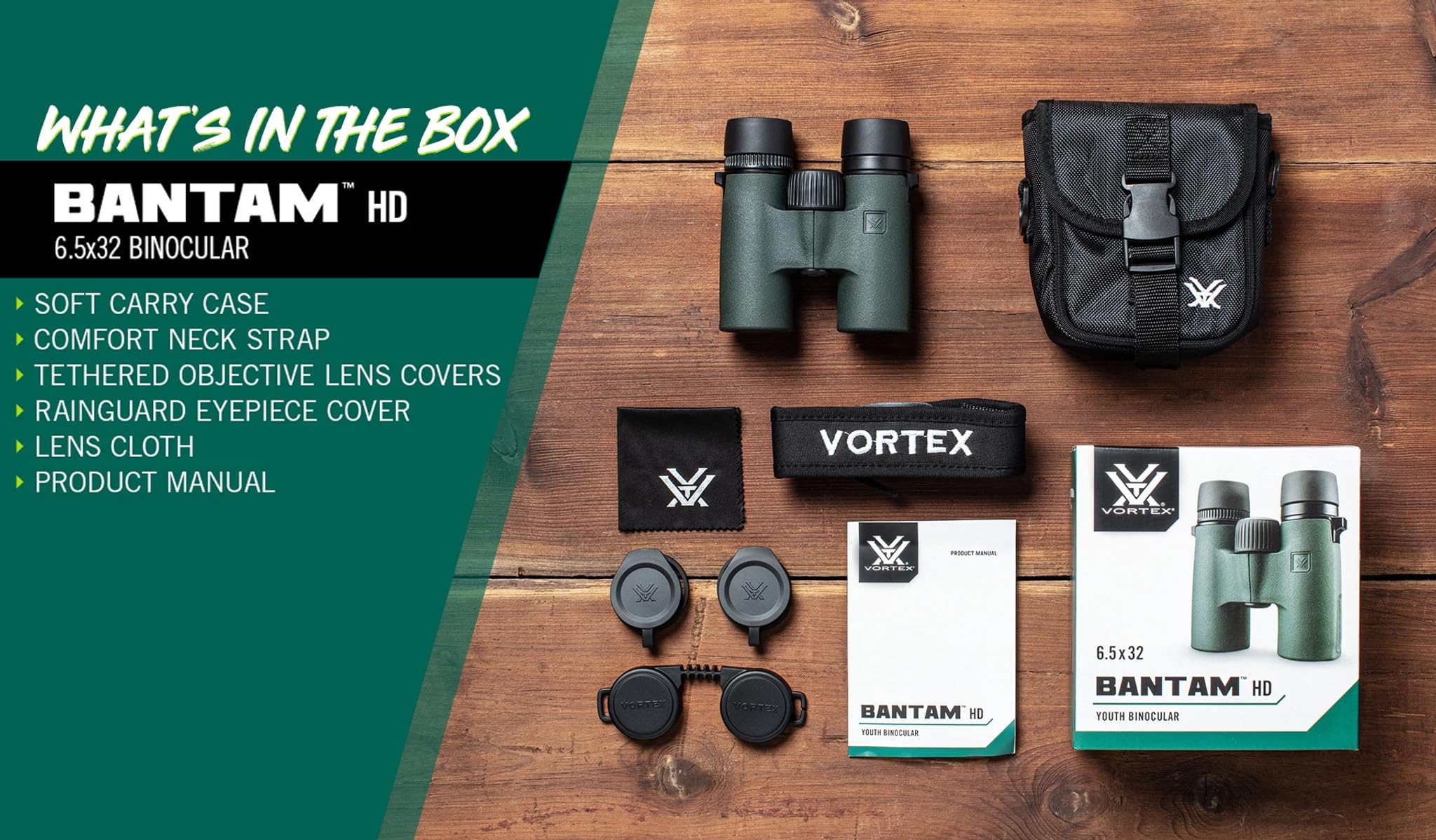 Amazon | Vortex Bantam HD 6.5x32 ユース双眼鏡 - HD光学システム、XR